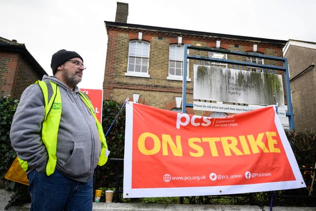 The PCS Union, which represents civil servants, will stage further strike action on 1 February. (Credit: Getty Images)