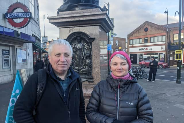 Brian Cairns,  NEU officer for Wandsworth (left) and Siobhan Hitch, Year 6 teacher at Penwortham primary school (right)