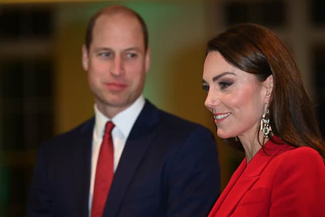 Britain's Prince William, Prince of Wales (L) and Britain's Catherine, Princess of Wales attend a pre-campaign launch event, hosted by The Royal Foundation Centre for Early Childhood, at BAFTA on January 30, 2023 in London, England. (Photo by Eddie Mulholland - WPA Pool/Getty Images)