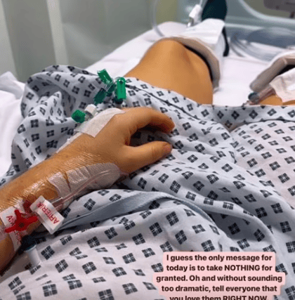 The former Made In Chelsea star,  was admitted to hospital once again - but  didn’t reveal the exact medical issue (Photo Credit: Instagram/louise.thompson)