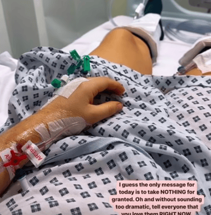 The former Made In Chelsea star,  was admitted to hospital once again - but  didn’t reveal the exact medical issue (Photo Credit: Instagram/louise.thompson)