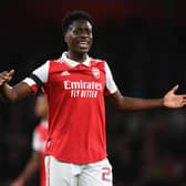 Sambi of Arsenal during the UEFA Europa League group A match between Arsenal FC and FK Bodo/Glimt at Emirates Stadium  (Photo by Stuart MacFarlane/Arsenal FC via Getty Images)