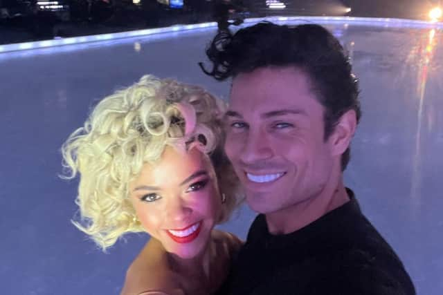 Joey Essex and Vanessa Bauer were reportedly caught kissing after Sunday night’s episode of Dancing on Ice (@vanessabauer_skates - Instagram)