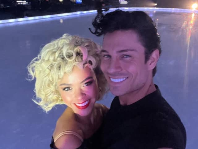 Joey Essex and Vanessa Bauer were reportedly caught kissing after Sunday night’s episode of Dancing on Ice (@vanessabauer_skates - Instagram)