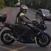 Police are looking for this motorcyclist, who may have witnessed a fatal collision.