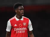 Albert Sambi Lokonga of Arsenal during the Carabao Cup Third Round match between Arsenal and Brighton & Hove Albion (Photo by David Price/Arsenal FC via Getty Images)