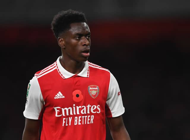 Albert Sambi Lokonga of Arsenal during the Carabao Cup Third Round match between Arsenal and Brighton & Hove Albion (Photo by David Price/Arsenal FC via Getty Images)