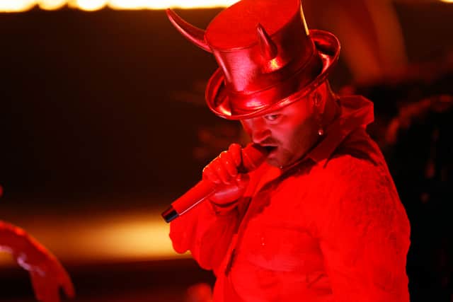 Sam Smith performs onstage during the 65th GRAMMY Awards (Getty)