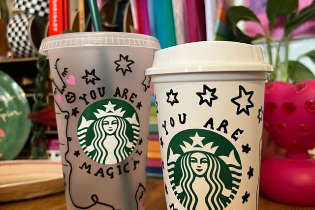 London artist Bee Illustrates has designed a new reusable cup for Starbucks