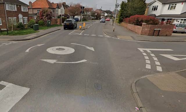 The attack happened at the junction of Salcombe Road and Stanwell Road in Ashford. Credit: Google