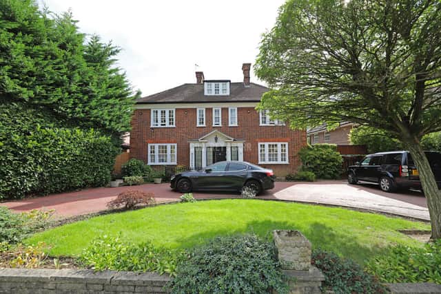 The exterior of a 5 bed house for sale on Bishops Avenue, Hampstead 