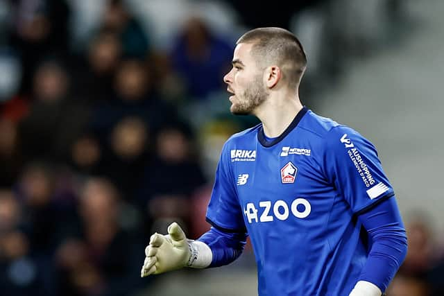 Lucas Chevalier in action for Lille.  