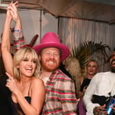 Ashley Roberts and Leigh Francis, aka Keith Lemon, at the Universal Music BRIT Awards after party. (Picture: David Bennett)