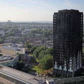 Grenfall tower continues to smoulder on June 15, 2017 in London, England