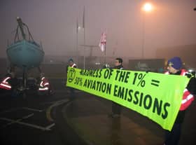 Extinction Rebellion activists at Luton Airport. Credit: Extinction Rebellion