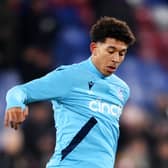  Chris Richards of Crystal Palace warms up prior to the Premier League match between Crystal Palace and Manchester United (Photo by Justin Setterfield/Getty Images)