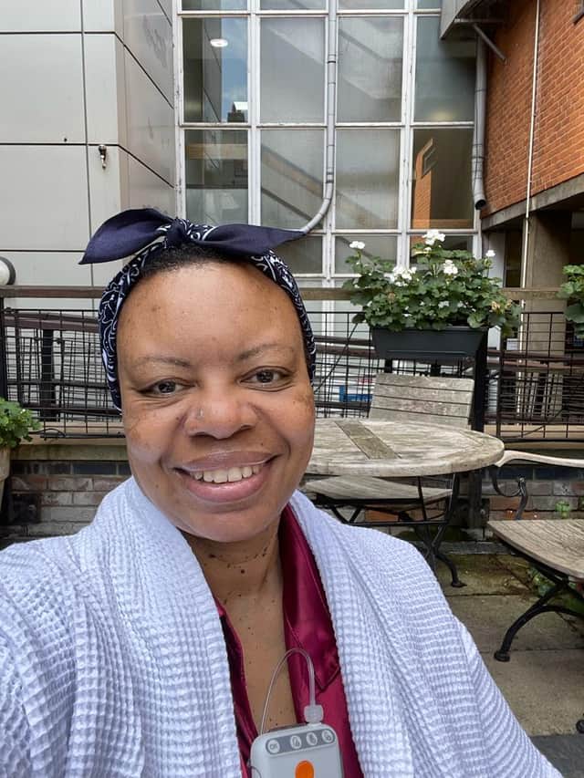 Debbie Potts, 55, had to give up her job as a virtual assistant when she was diagnosed with Stage 3 ovarian cancer in August 2021. Credit: Debbie Potts