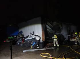 The scene of a fire in Clockhouse Lane, Romford. (Picture: LFB)