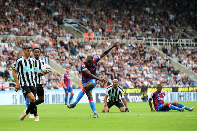 Mateta has a shot of goal for Crystal Palace