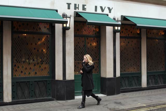 The exterior of an Ivy restaurant in London 