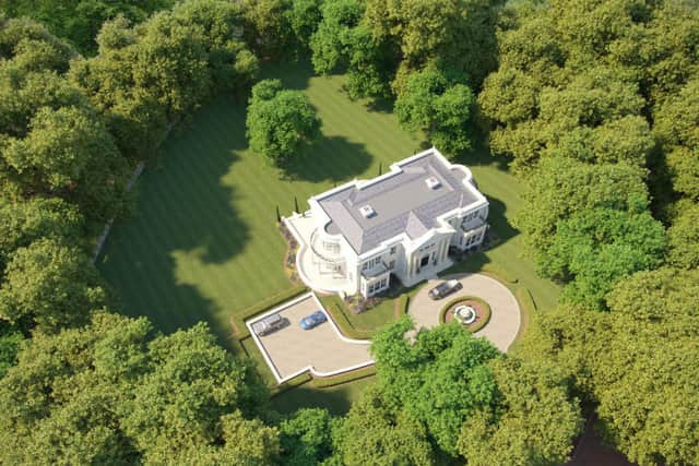 Permission to build this mansion of over 14,750 square feet has already been granted.