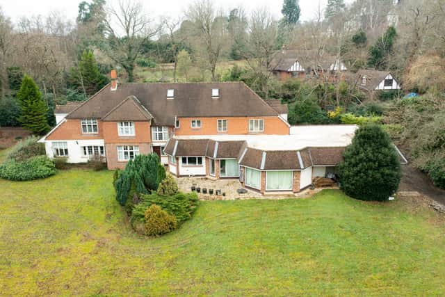 This is the home on the current plot of land, with previous images demonstrating the CGI of what could be for a new investor.