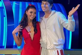 Vanessa Bauer and Joey Essex shared an ‘uncomfortable’ kiss following their Film Week skate on Dancing on Ice (@vanessabauer_skates - Instagram)