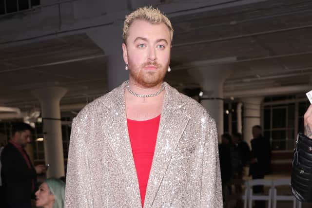 Sam Smith at New York Fashion Week (Getty Images)
