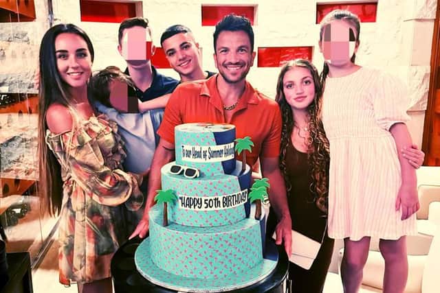 As Head of Holiday for On the Beach, Peter Andre was gifted a specially made cake for his 50th birthday celebrations.