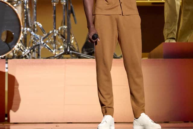 Stormzy performs on stage during The Brit Awards 2023 at The O2 Arena. (Picture: Gareth Cattermole/Gareth Cattermole/Getty Images)