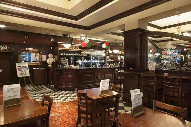 If you look closely you’ll see the bust of the bard by the bar