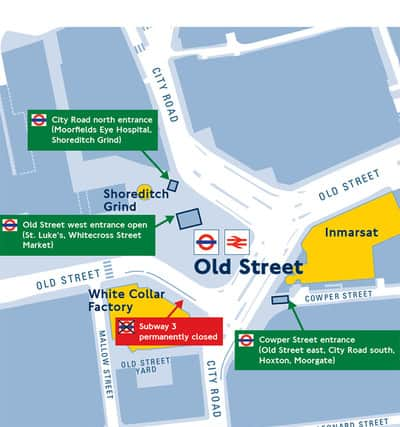 A plan view of the new layout of the Old Street gyratory system