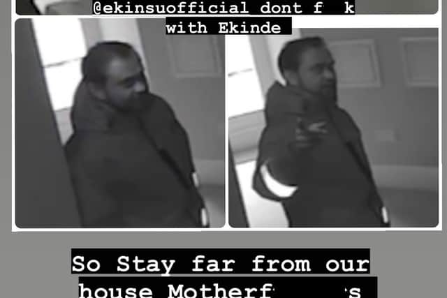 Davide took to social media to share a photo of the men who attempted to break into their home (@davidesancli - Instagram)