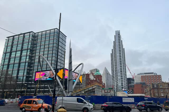 Old Street roundabout in February 2023