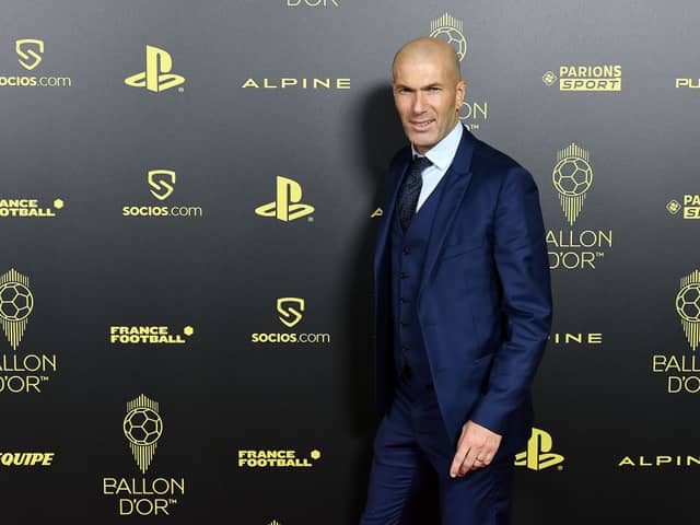 Zinedine Zidane attends the Ballon D’Or photocall at Theatre Du Chatelet In Paris on October  (Photo by Aurelien Meunier/Getty Images)