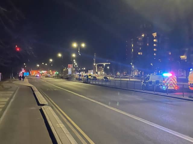 An investigation is under way after the motorcycle collided with three people in Greenwich. Credit: Twitter @Father2AQueen