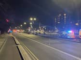 An investigation is under way after the motorcycle collided with three people in Greenwich. Credit: Twitter @Father2AQueen