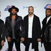 Aston Merrygold, Orits Williams, Marvin Humes and JB Gill of JLS attend day 2 of the Capital Jingle Bell Ball (Getty)