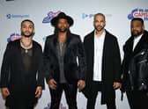 Aston Merrygold, Orits Williams, Marvin Humes and JB Gill of JLS attend day 2 of the Capital Jingle Bell Ball (Getty)