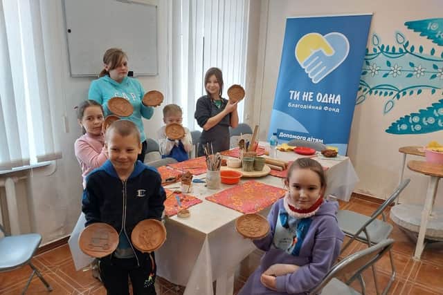 Mykhailo Kharkovoi’s charity ‘You are Not Alone’ provides art therapy classes for children living in Zaporizhzhia, in southeast Ukraine