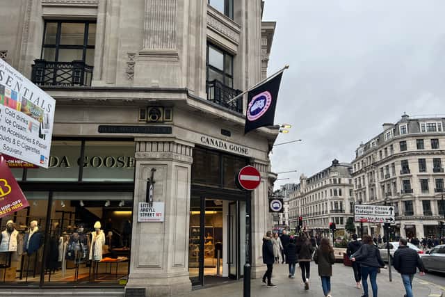 The Canada Goose store in London’s Regent Street.