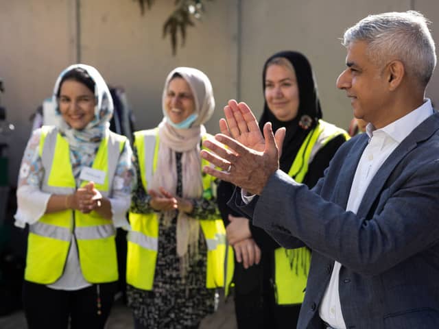 Sadiq Khan announces funding for 600 new homes for Afghan and Ukrainian refugees. Credit: Getty Images