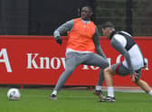 brahima Konate of Liverpool during a training session at AXA Training Centre : (THE SUN OUT. THE SUN ON SUNDAY OUT) 