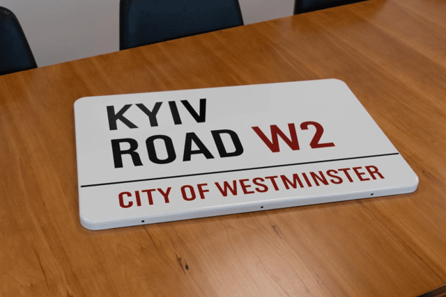 A street in Westminster has been renamed Kyiv Road to mark a year since the Russian invasion of Ukraine