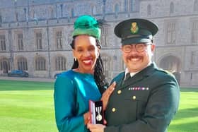 Richard Webb Stevens and his wife, Marie, at Windsor Castle. (Picture: Richard Webb Stevens)