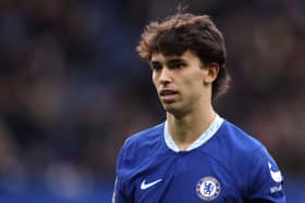   Joao Felix of Chelsea in action during the Premier League match between Chelsea FC and Southampton FC  (Photo by Julian Finney/Getty Images)