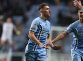 Viktor Gyokeres of Coventry City celebrates after scoring the team's first goal  during the Sky Bet Championship between Coventry City and Millwall at The Coventry Building Society Arena on February 14, 2023 in Coventry, England. (Photo by Richard Heathcote/Getty Images)
