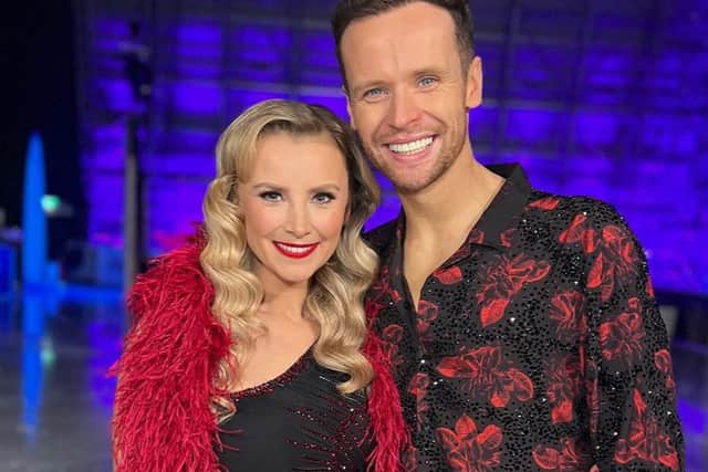 Carley Stenson faced a horrible injury on Sunday night’s Dancing on Ice (@markhanretty - Instagram)