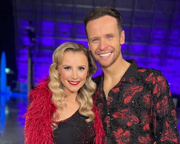 Carley Stenson faced a horrible injury on Sunday night’s Dancing on Ice (@markhanretty - Instagram)