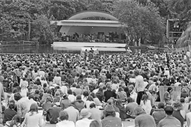 A music festival held in the Crystal Palace Bowl, South London, UK, 27th July 1974